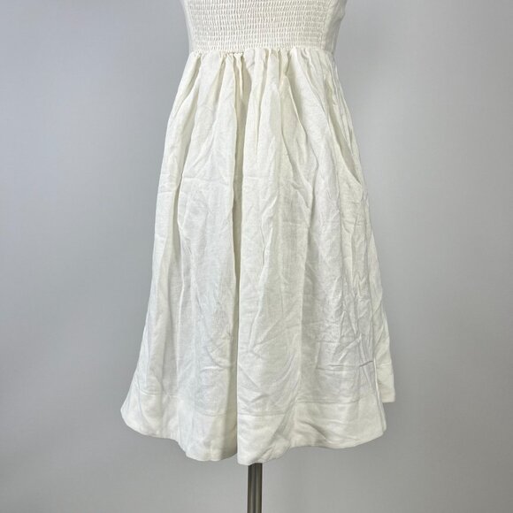 NWOT Farm Rio Linen Blend White Sleeveless Mini Dress Size XL - Picture 8 of 12